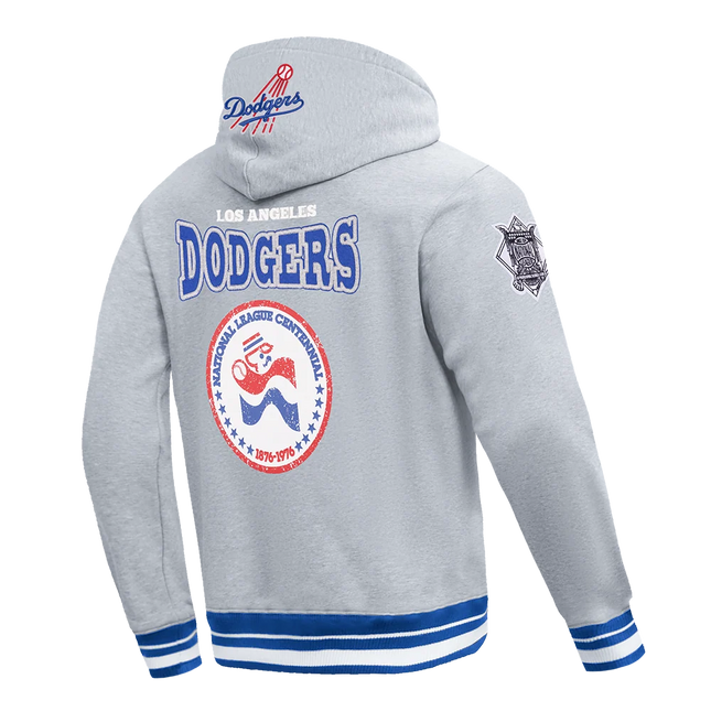 Pro Standard Los Angeles Dodgers Day One Rib Fleece Hoodie - Heather Grey