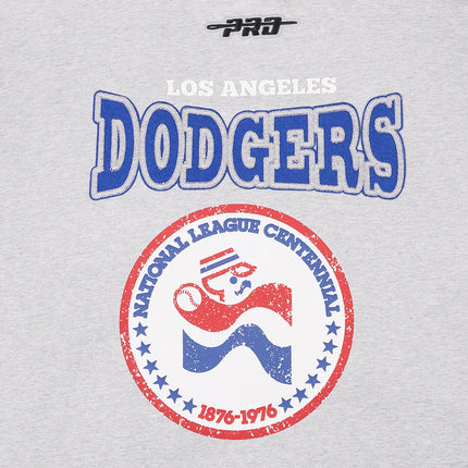Pro Standard Los Angeles Dodgers Day One Rib Fleece Hoodie - Heather Grey