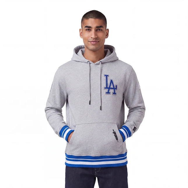 Pro Standard Los Angeles Dodgers Day One Rib Fleece Hoodie - Heather Grey