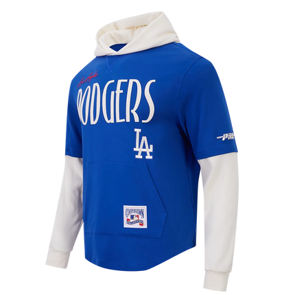 Pro Standard Dodgers Original Players Pullover Hoodie - Dark Blue