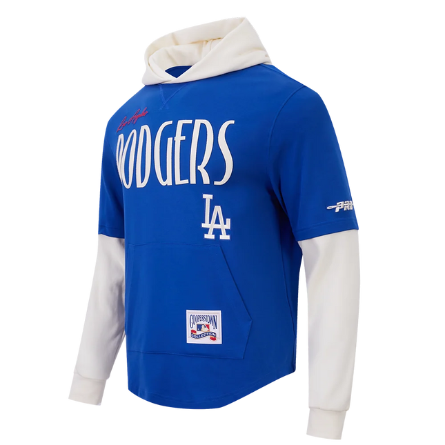 Pro Standard Dodgers Original Players Pullover Hoodie - Dark Blue