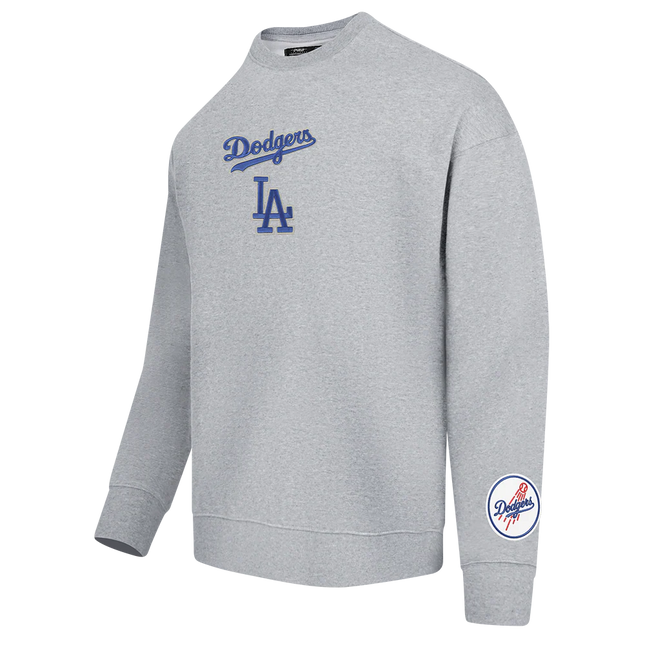 Pro Standard LA Dodgers Wingspan Drop Shoulder Crewneck - Grey/Blue