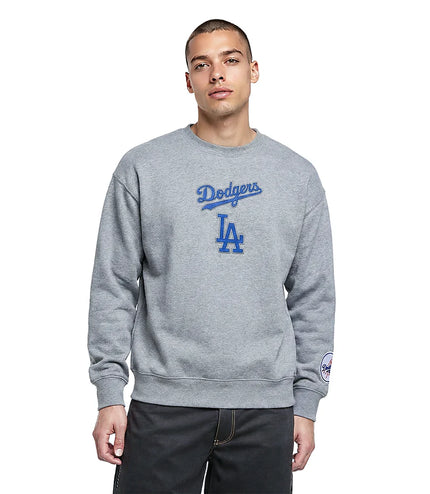 Pro Standard LA Dodgers Wingspan Drop Shoulder Crewneck - Grey/Blue
