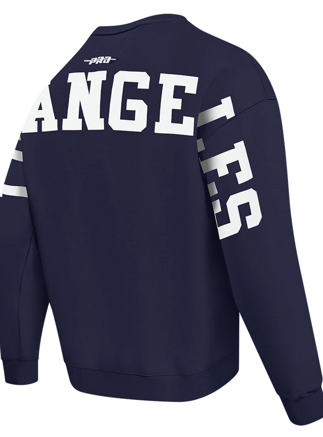 Pro Standard LA Dodgers Wingspan Drop Shoulder Crewneck - Midnight Navy