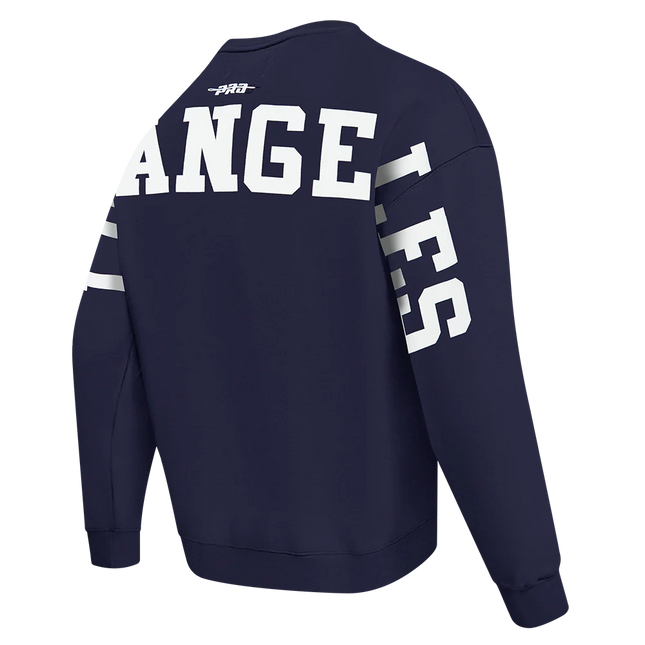 Pro Standard LA Dodgers Wingspan Drop Shoulder Crewneck - Midnight Navy