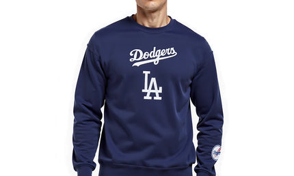 Pro Standard LA Dodgers Wingspan Drop Shoulder Crewneck - Midnight Navy