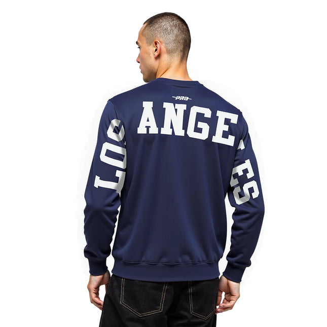 Pro Standard LA Dodgers Wingspan Drop Shoulder Crewneck - Midnight Navy