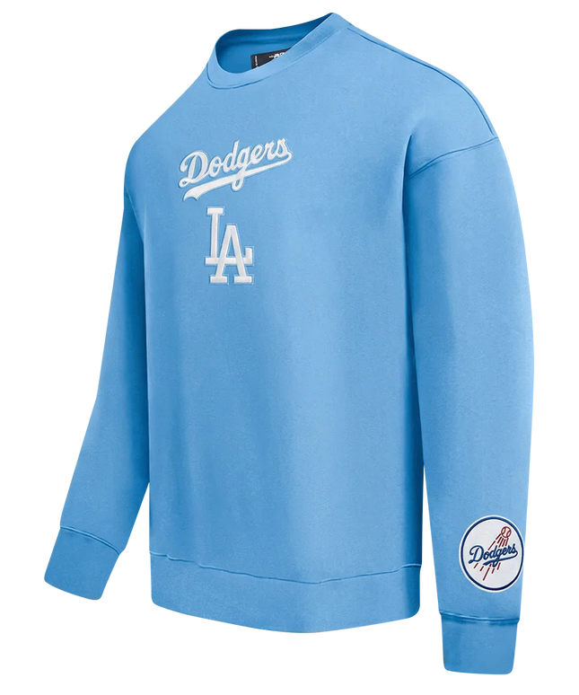 Pro Standard LA Dodgers Wingspan Drop Shoulder Crewneck - University Blue