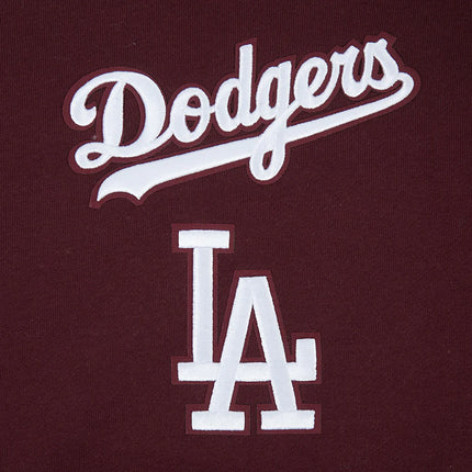 Pro Standard La Dodgers Wingspan Drop Shoulder Hoodie - Wine