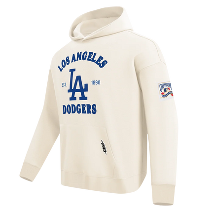 Pro Standard Dodgers First Team Pullover Hoodie - Eggshell