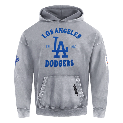 Pro Standard Dodgers First Team Pullover Hoodie - Washed Grey