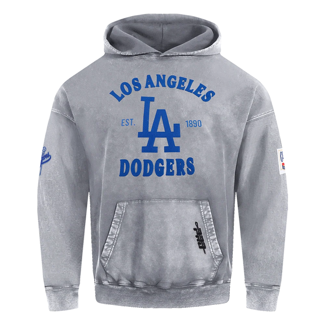 Pro Standard Dodgers First Team Pullover Hoodie - Washed Grey