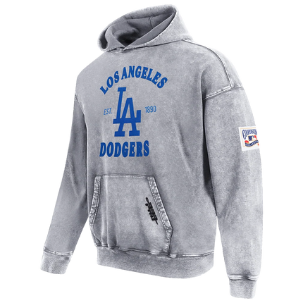Pro Standard Dodgers First Team Pullover Hoodie - Washed Grey