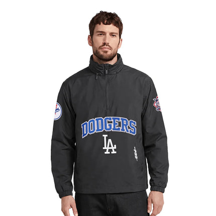 Pro Standard Los Angeles Dodgers Pre Game Quarter-Zip Jacket - Black