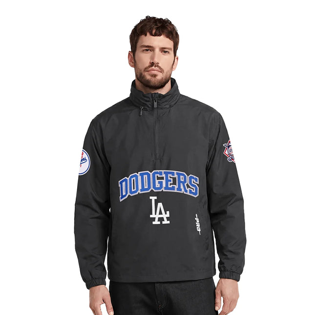 Pro Standard Los Angeles Dodgers Pre Game Quarter-Zip Jacket - Black
