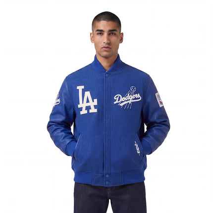 Pro Standard Los Angeles Dodgers First Team Wool Varsity Jacket - Dodger Blue