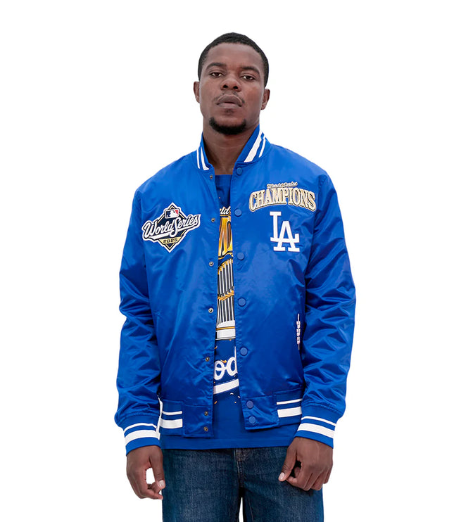 Pro Standard LA Dodgers World Series Satin Jacket - Royal