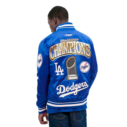 Pro Standard LA Dodgers World Series Satin Jacket - Royal