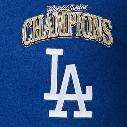 Pro Standard LA Dodgers World Series Wool Varsity Jacket - Royal Blue