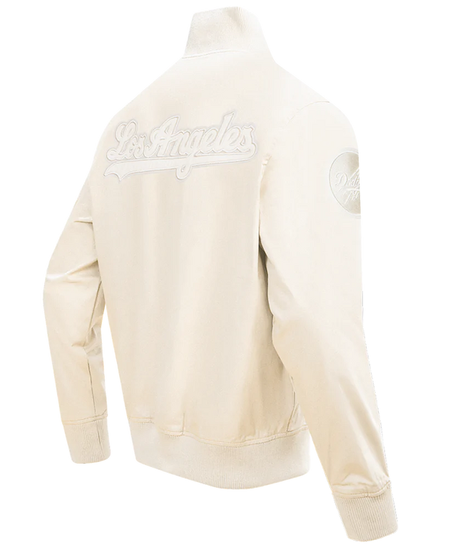 Pro Standard Los Angeles Dodgers Neutral Twill Jacket - Eggshell