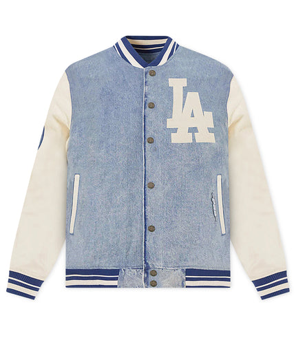 Pro Standard LA Dodgers Varsity Blues Jacket - Denim Blue