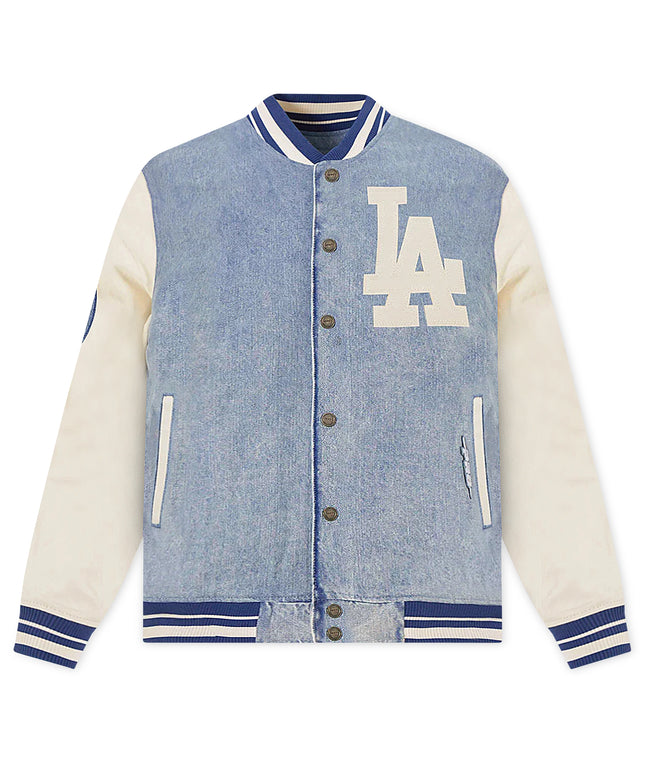Pro Standard LA Dodgers Varsity Blues Jacket - Denim Blue