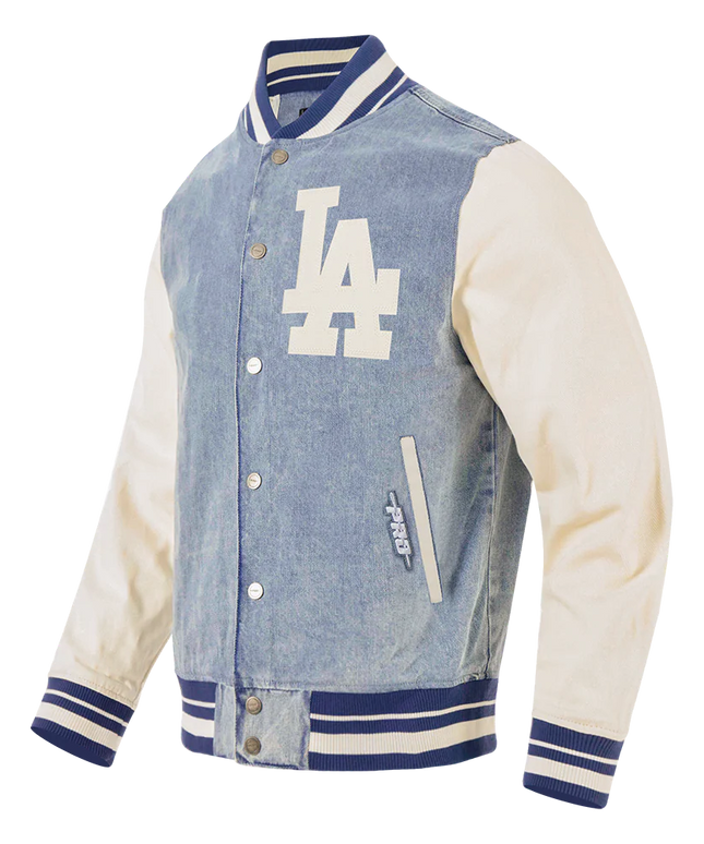 Pro Standard LA Dodgers Varsity Blues Jacket - Denim Blue