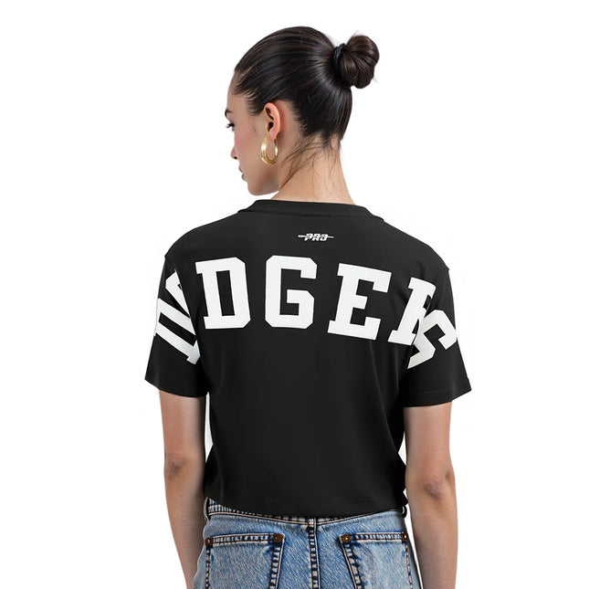Pro Standard Womens LA Dodgers Wingspan Boxy Tee  - Black