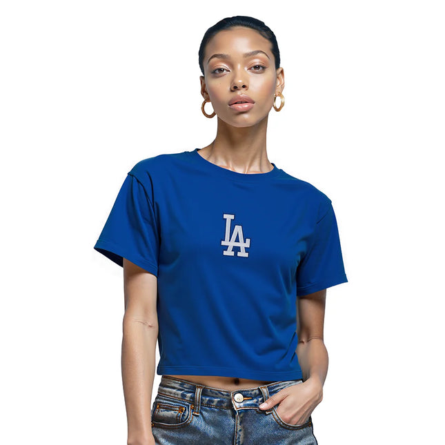 Pro Standard Womens LA Dodgers Wingspan Boxy Tee  - Blue