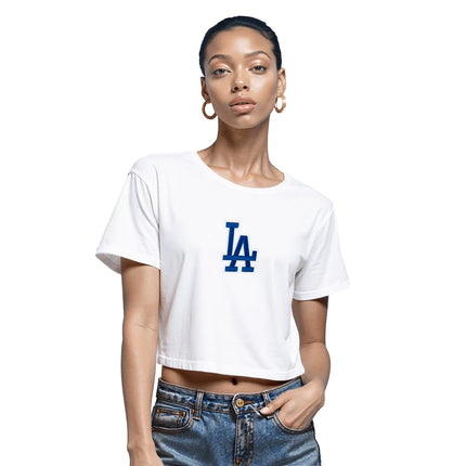 Pro Standard Womens LA Dodgers Wingspan Boxy Tee  - White