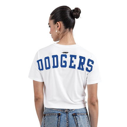 Pro Standard Womens LA Dodgers Wingspan Boxy Tee  - White