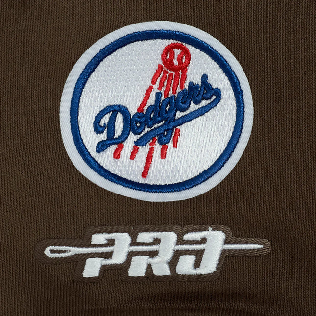 Pro Standard Womens LA Dodgers Cropped Wingspan Crewneck - Brown