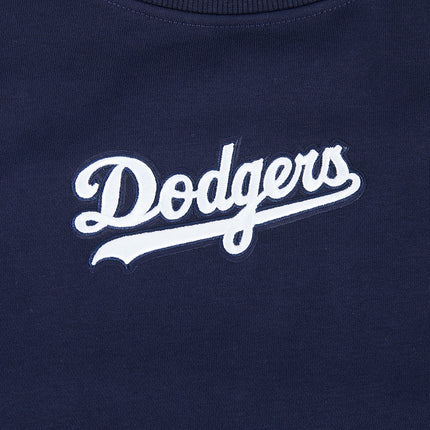 Pro Standard Womens LA Dodgers Cropped Wingspan Crewneck - Midnight Navy