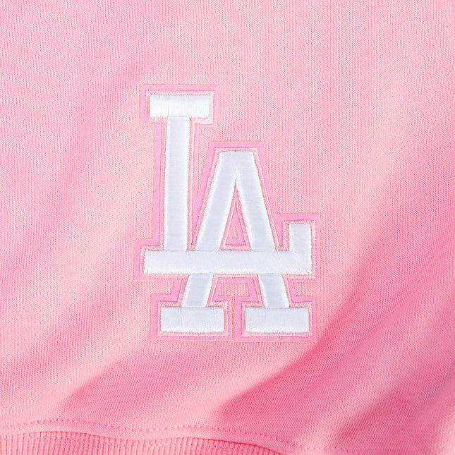 Pro Standard Womens LA Dodgers Cropped Wingspan Crewneck - Pink