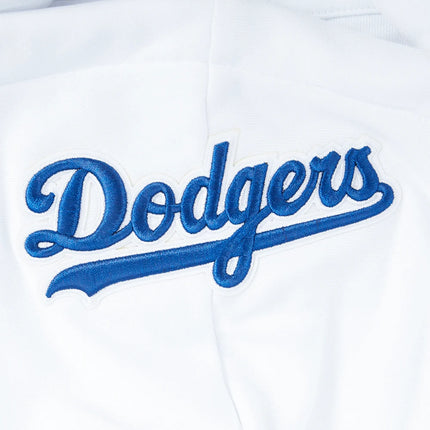 Pro Standard Womens LA Dodgers Cropped Hoodie - White