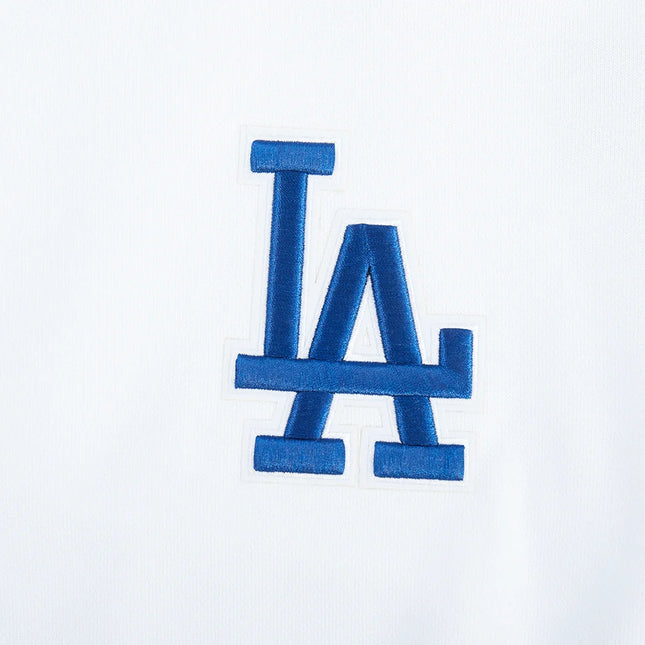 Pro Standard Womens LA Dodgers Cropped Hoodie - White