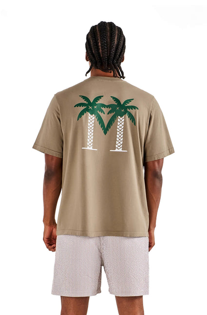 Malbon Bermuda Palms Tee - Taupe