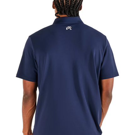 Malbon Malbon Block Placket Polo - Navy