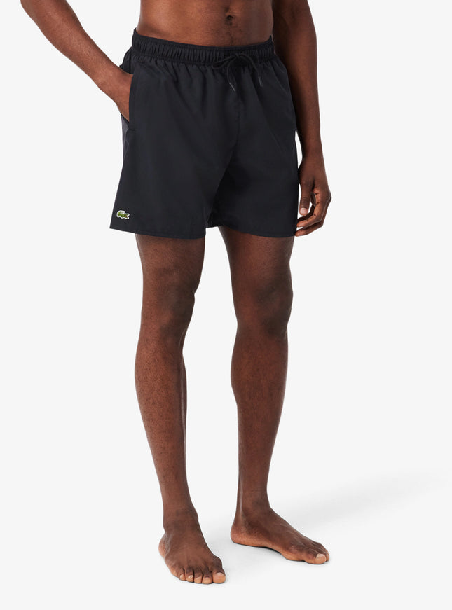 Lacoste Mid Length Swim Trunks - Black