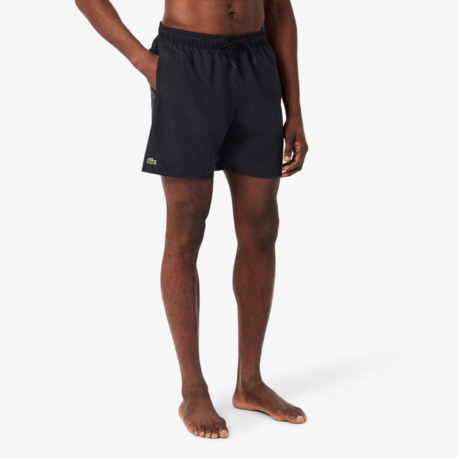 Lacoste Mid Length Swim Trunks - Black