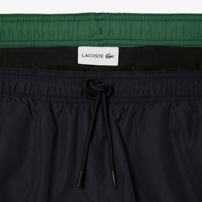 Lacoste Mid Length Swim Trunks - Black
