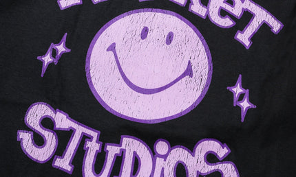 Market Studios Smiley Old School Tee - Washed Black
