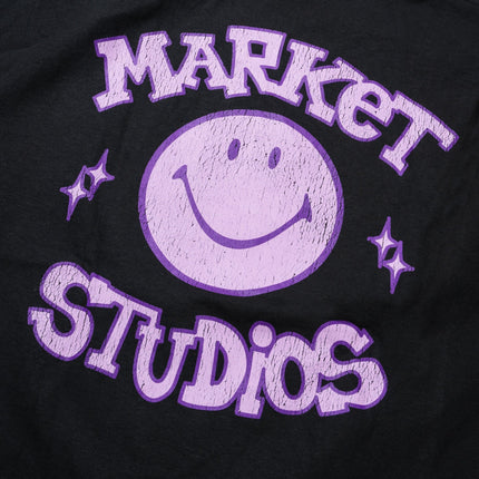 Market Studios Smiley Old School Tee - Washed Black