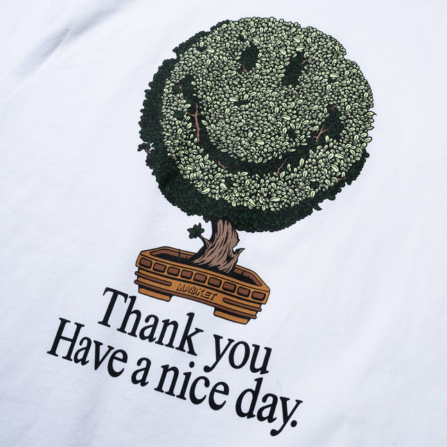Market Studios Smiley Bonsai Tree Tee - White