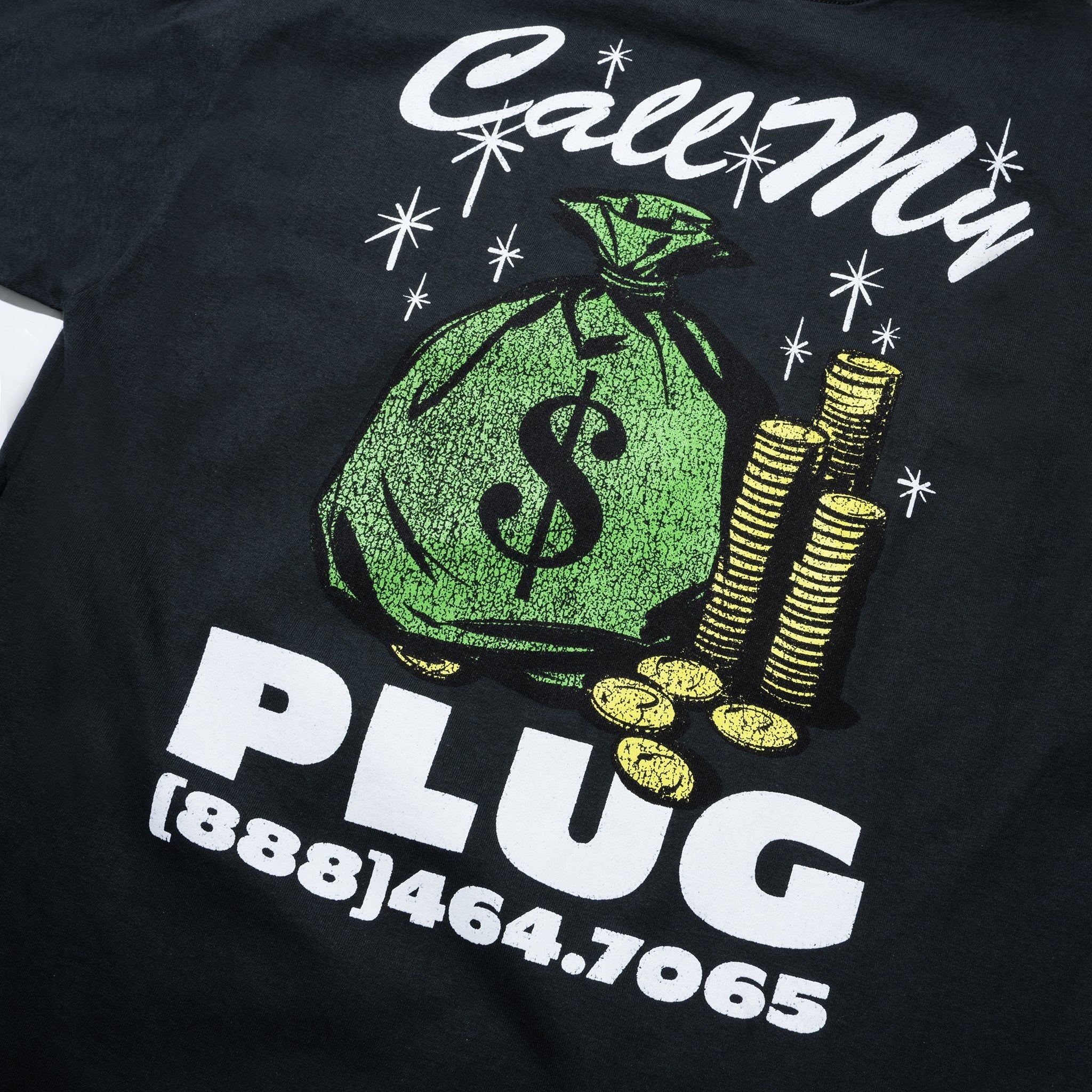 My Plug Calling Market Studios Call My Plug Tee - Washed Black – Denim Exchange