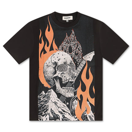 Buy Majestik Rock On Skull Jacquard Tee - Black