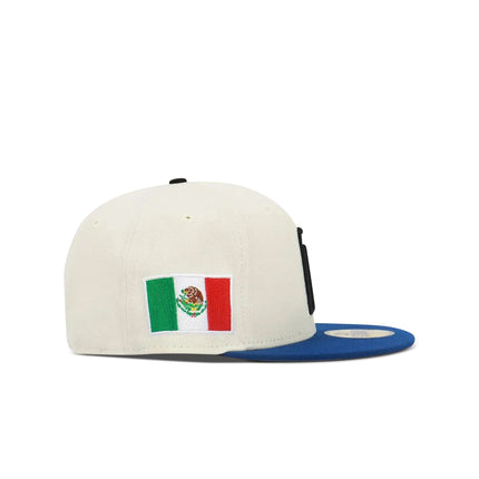 New Era 5950 Wbc Mexico Hat - Chrome/ Royal Blue - Denim Exchange USA