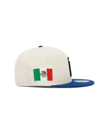 New Era 5950 Wbc Mexico Hat - Chrome/ Royal Blue - Denim Exchange USA