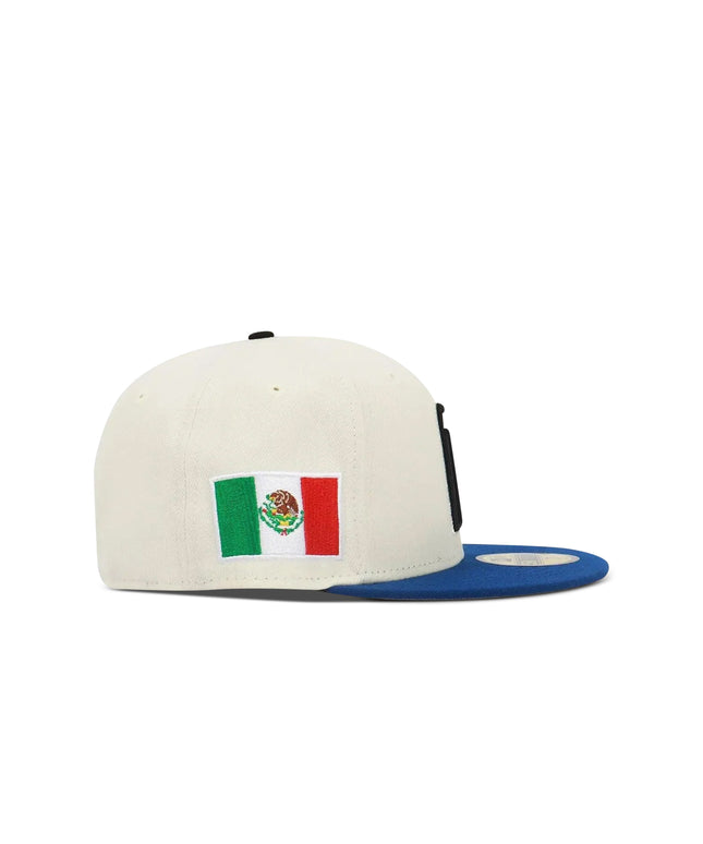 New Era 5950 Wbc Mexico Hat - Chrome/ Royal Blue - Denim Exchange USA