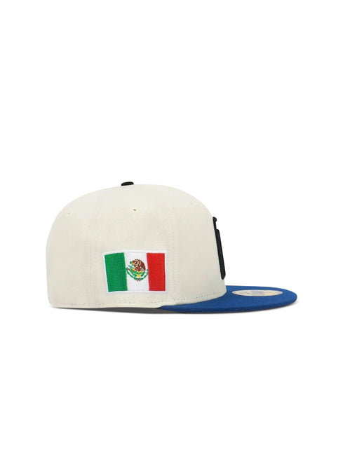 New Era 5950 Wbc Mexico Hat - Chrome/ Royal Blue - Denim Exchange USA